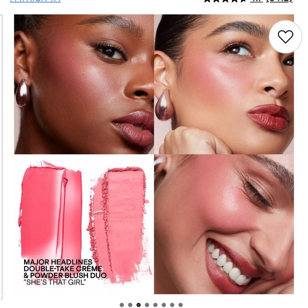 PATRICK TA Shes that girl Major Headlines Double-Take Crème & Powder Blush Duo - Picture 2 of 2